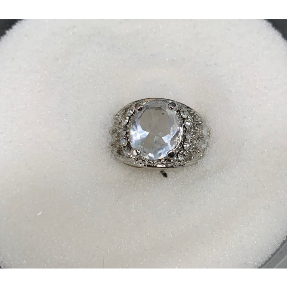 Clear Glass Stone Ring